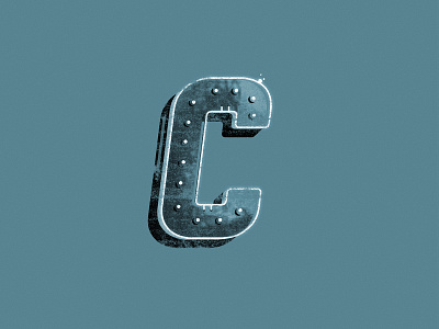 C yah Later blue bulb c letter lettering light neon stephen catapano texture typography vector