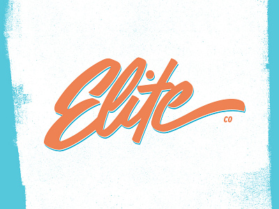 Elite custom elite lettering texture typography vector