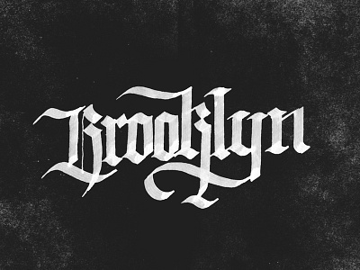 Brooklyn Flags blackletter brookyln caligraphy flags handlettering lettering