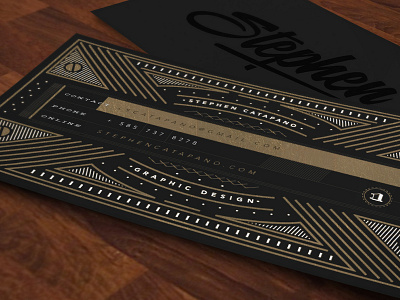 Hello...My Name is.... business business card design gold graphic leaf logo stephen