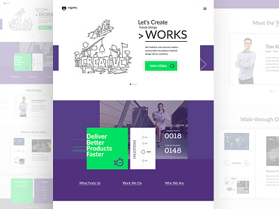 Creative agency concept creative concept design concept web app website design
