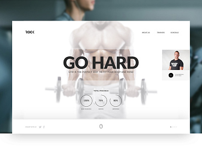 Rock Gym Concept creative concept design concept web app website design
