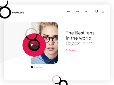 BubbleLens ecommerce website creative concept design concept web app website design