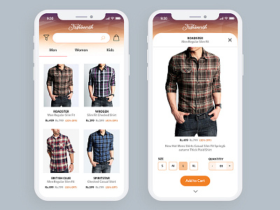 Online shopping e-commerce Mobile UI design