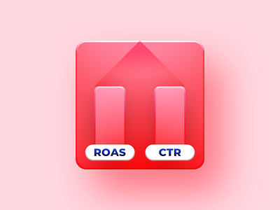 Increase ROAS and CTR b2b branding icon marketing pmp roi hunter simple template editor vector