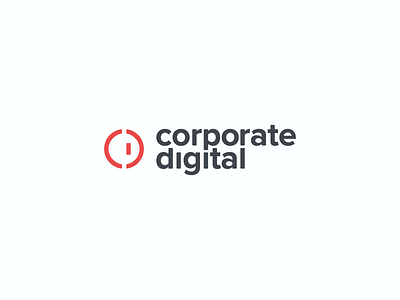 Corporate Digital agency b2b clean corporate digital line logo logodesign marketing simple simplistic