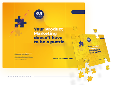 Branded Puzzle Concept branded branded content marketing marketing collateral merch merch design merchandise print design puzzle roi hunter