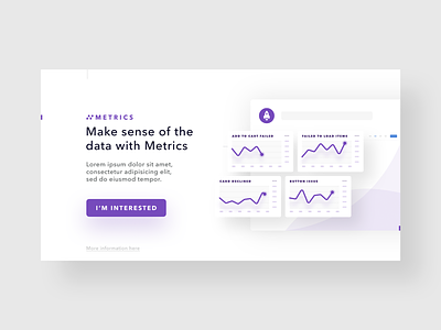 Metrics Teaser app b2b metrics platform product design saas simple uxui