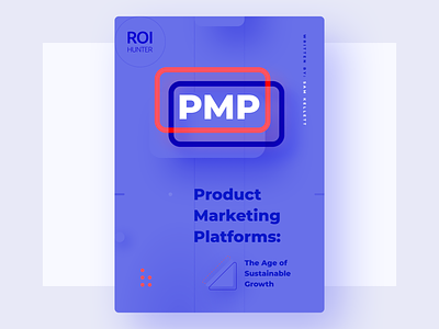 E-book Cover - PMP blue branding contrasting design ebook ebook cover illustration logo marketing print design roi hunter simple typography vector