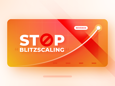 Stop Blitzscaling - Article Visual blitzscaling e commerce illustration revenue revenue growth roi hunter sustainability vector