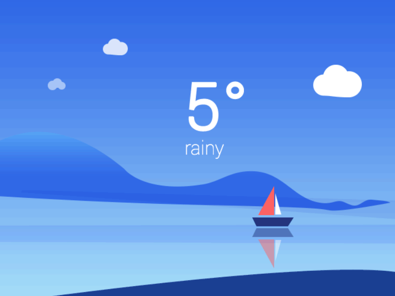 illustration ui 天气