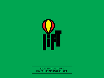 50-day Logo Challenge - Day 2 - Lift balloon branding challenge green illustration lift logo red