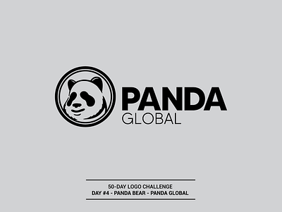 50-day Logo Challenge - Day 3 - Panda Global 50 day challenge branding challenge design global illustration logo panda panda global