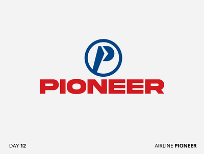 Pioneer - Airline Logo 50 day challenge 50dlc airliner airplane branding challenge design illustration logo pioneer vector