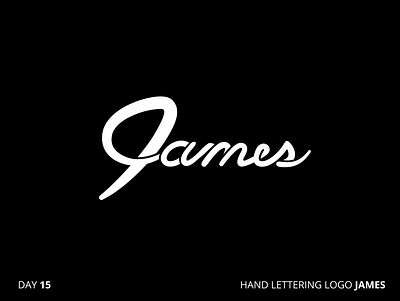 Handlettering - James 50 day challenge 50dlc black challenge handlettering illustration james logo vector white