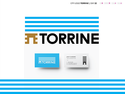 Torrine - 22/50 blue branding brown city city logo grids logo torrine