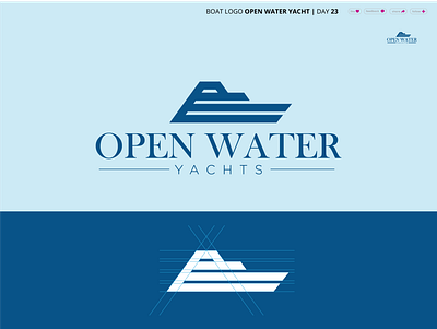 Open Water Yachts - 23/50 50 day challenge 50dlc blue boat branding logo yacht
