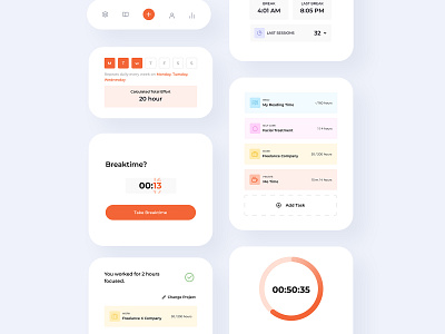 Productivity App UI Elements