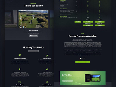 Golf Simulation Product Detail Page