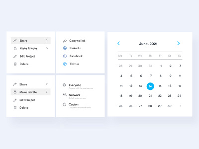 Dropdown and Date Picker UI Components