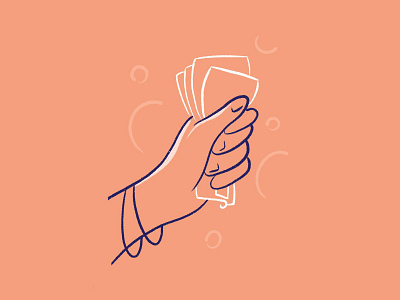 Money talks 💸 hand illustration minimal money procreate sketch vector