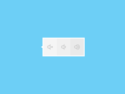 Volume Menu (PSD Freebie) blue grey icons menu music nav navigation sound volume white