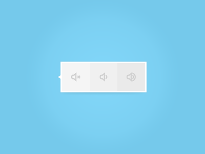 Volume Menu blue grey icons menu music nav navigation sound volume white