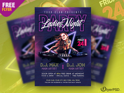 Ladies Club Party Flyer Psd By Flyer Psd On Dribbble Ladies Club Party Flyer Psd By Flyer Psd On Dribbble