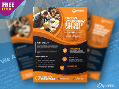 Corporate Business Advertising Flyer PSD corporate flyer flyer flyer psd free free psd freebie freepsd graphic design photoshop print psd psd flyer template