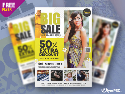 Minimalist Big Sale Flyer PSD