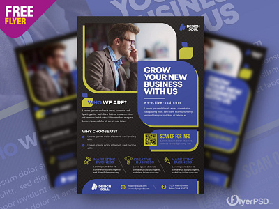 Corporate Template Flyer Design PSD