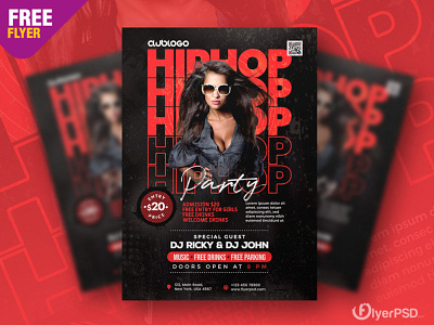 Hip Hop Music Party Flyer PSD Template