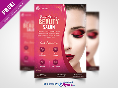 Beauty Salon Flyer Template Free PSD beauty flyer flyer psd free free psd freebie freepsd poster psd salon spa template
