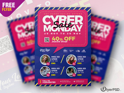 Cyber Monday Sale Flyer PSD cyber monday design flyer flyer psd free free psd freebie freepsd monday poster psd psd flyer psd flyers sale flyer template