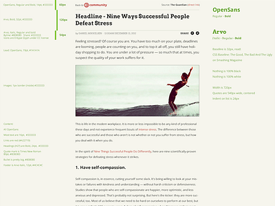 Decent Rythm arvo copyleft opensans typography website