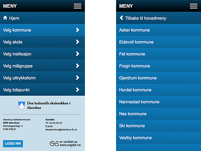 Mobile meny KSYS copyleft menu mobile web