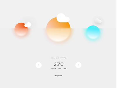 Weather App Concept | Motion Graphics | Mobile UI 3d android animation branding graphic design illustration material design mobile app mobile ux motion graphics ui web ux