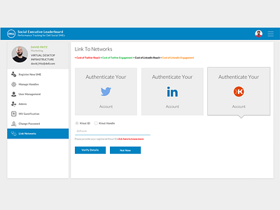 Linking Social Profile for Web App