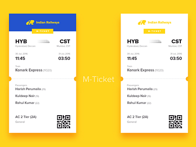 Mobile Ticket Concept for IRCTC booking experience irctc mobile concept mobile ticket mobile ux