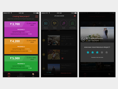 My Projects, Uploading and Feedback Experience android material design mobile ux photo journal