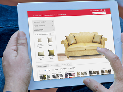 Customize Furniture Experience on Web UX customize furniture web ux