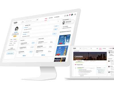 Visa & Immigration Application Dashboard dashboard design user profile visa immigration web 2.0 webux