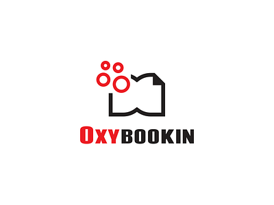 Oxybookin Logo book brand branding design flat icon logo logotype minimal oxygen type wordmark