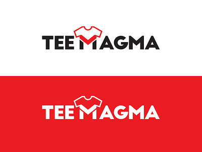 TeeMagma - Logo brand branding design flat icon logo logo design logotype minimal tshirt type vector