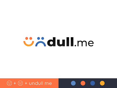 Undull Me - Logo brand branding design dullness flat happy icon logo logo design logotype minimal sad type vector