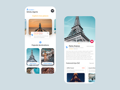 Travel App | UI Challenge #002 application clean london minimal mobile ui paris product design travel travel app trip ui user interface ux visual