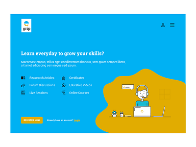 Online Learning - Landing Page