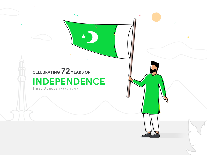 14 August Pakistan Indpenendence Day 14 august flag illustration independence pakistan vector