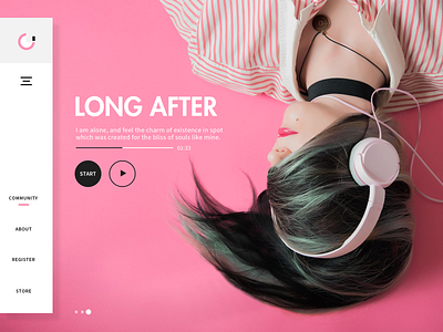 HomePage - Music Album Concept UI app design landing landing page ui ux website