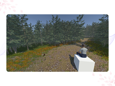 3D view of forest in Unity 3d design forest unity virtual reality